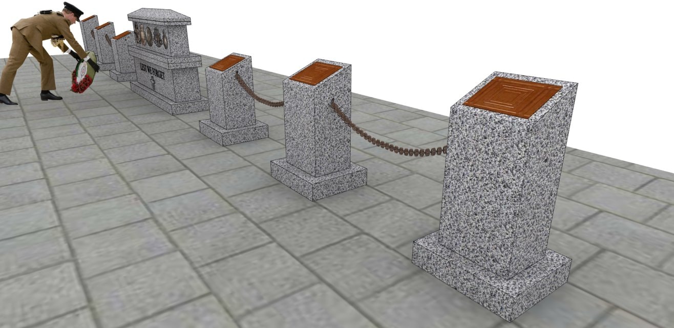 Three-dimensional war memorial design