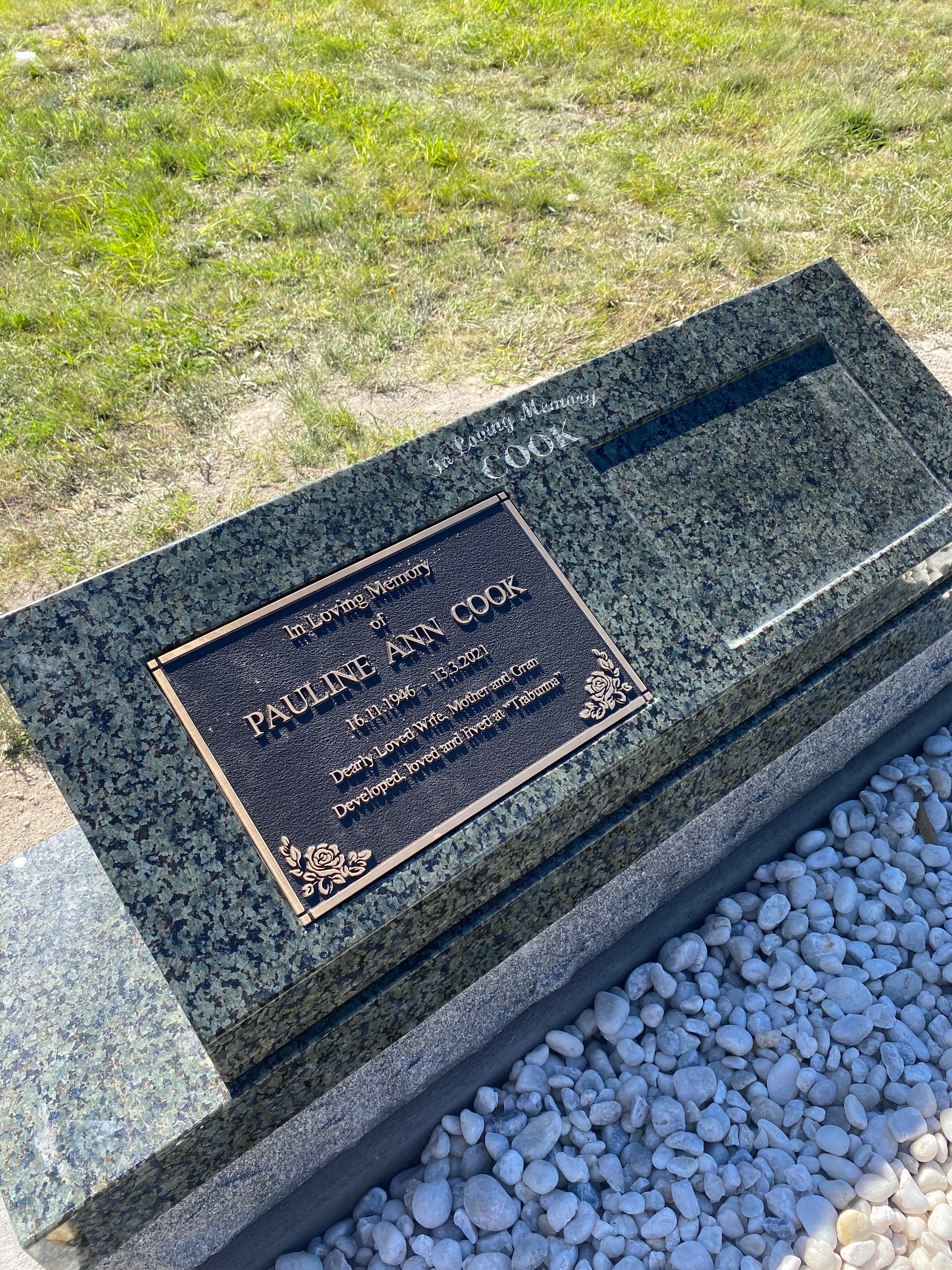Custom memorial plaque example 10