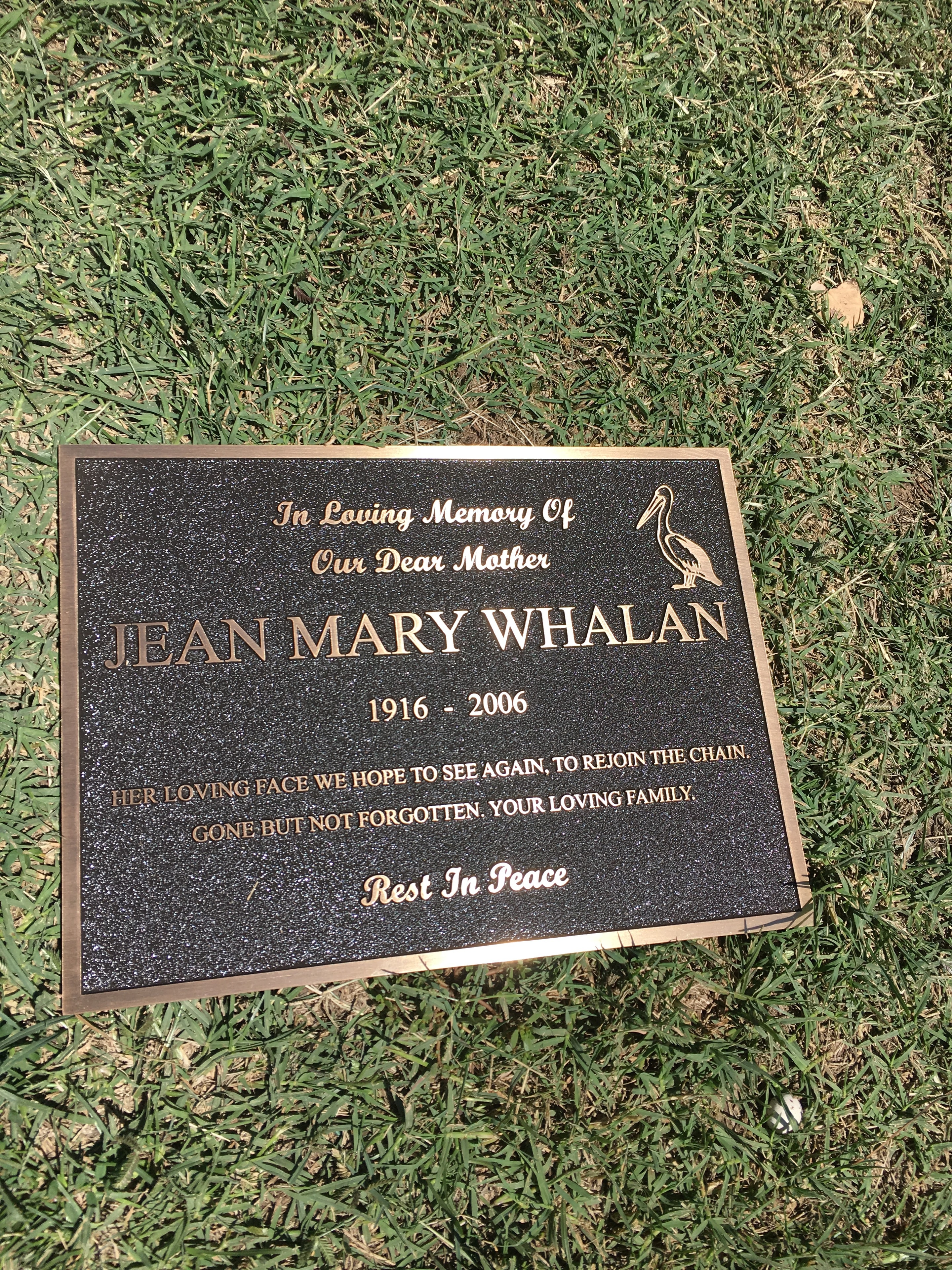 Custom memorial plaque example 23